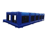 Large Blue Playzone with Roofed Ball Pond & Bouncing Bed