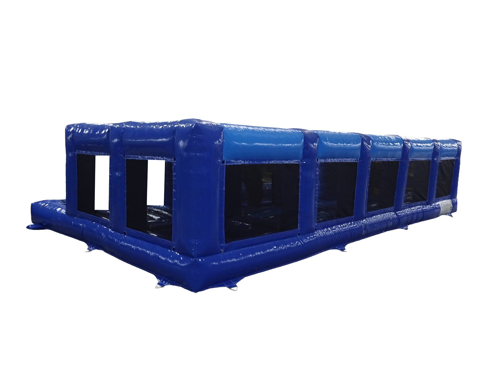 Large Blue Playzone with Roofed Ball Pond & Bouncing Bed