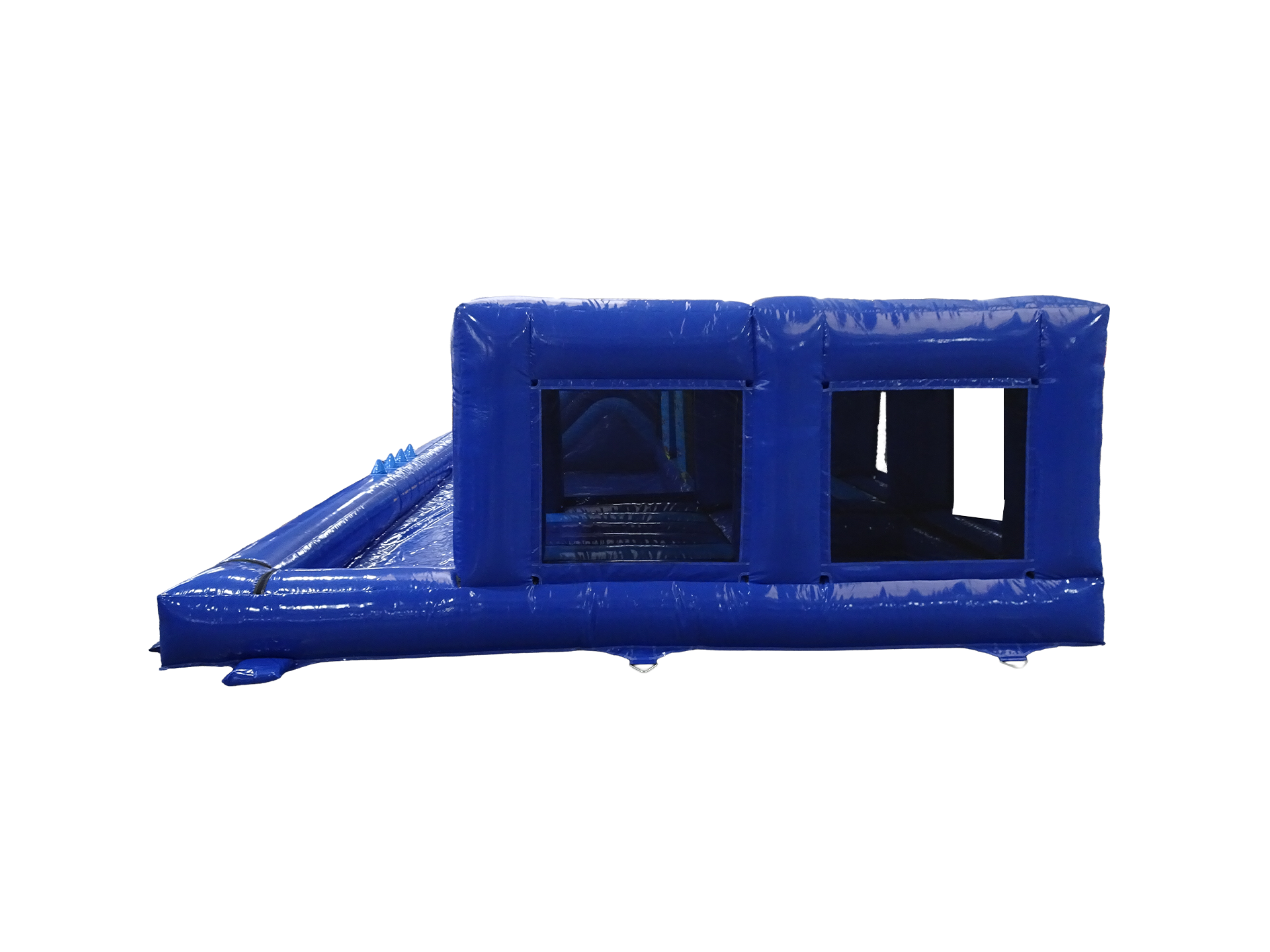 Large Blue Playzone with Roofed Ball Pond & Bouncing Bed