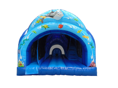 8ft Platform Ocean Curved Bounce and Slide