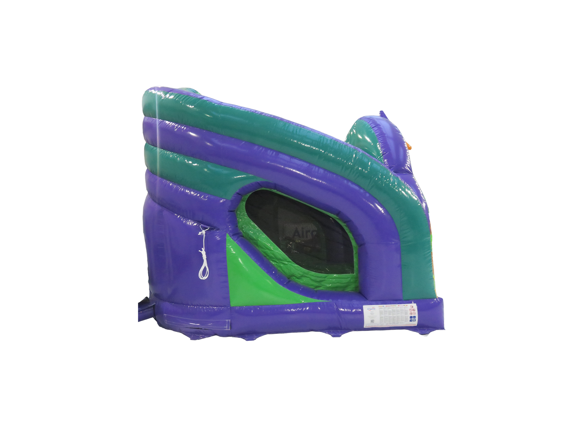 2.5m Platform Dinosaur Curved Play and Slide - Disco Ready