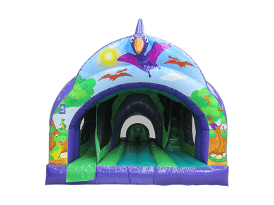 8ft Platform Dinosaur Curved Play and Slide - Disco Ready