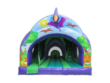 2.5m Platform Dinosaur Curved Play and Slide - Disco Ready