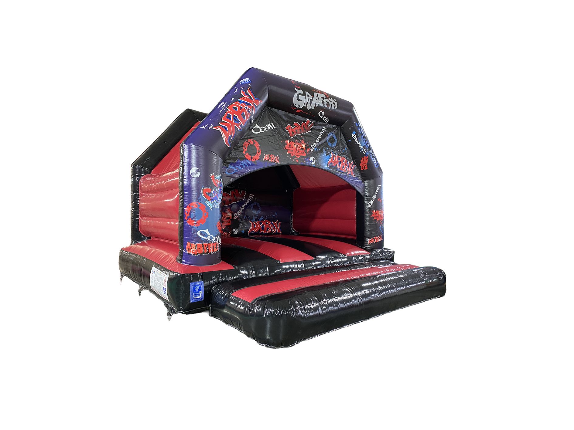 4.5x4.5m Black & Red Graffiti A Frame with Visor - Disco Ready