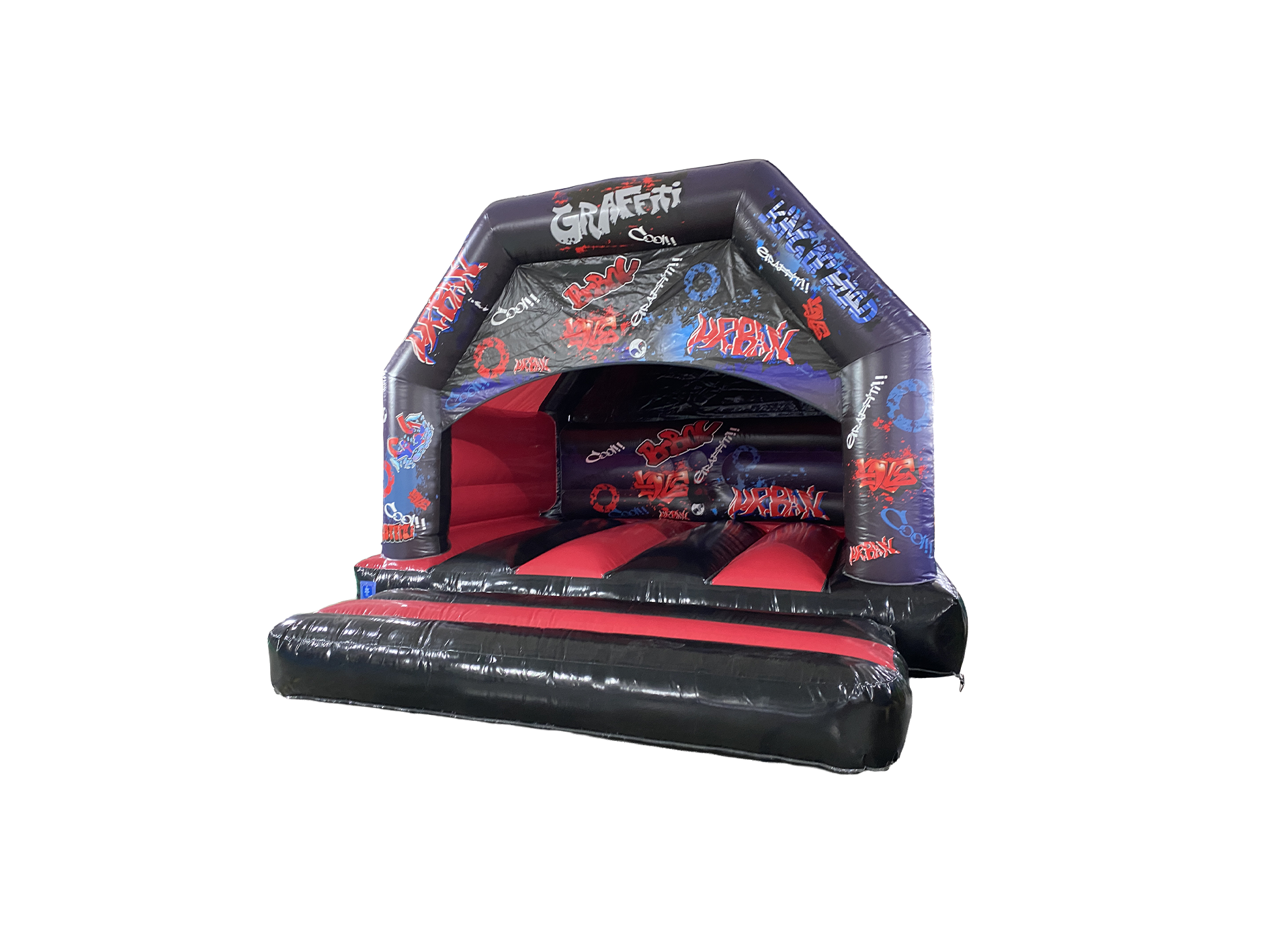 4.5x4.5m Black & Red Graffiti A Frame with Visor - Disco Ready
