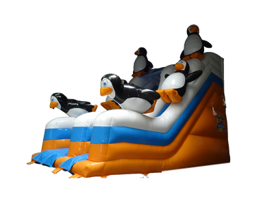 15ft Platform Christmas Slide with Penguin
