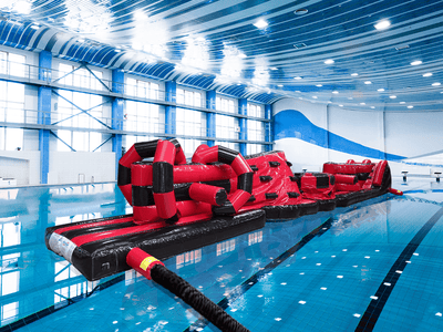 15m Rot-Schwarzes Whirligig Pool aufblasbar