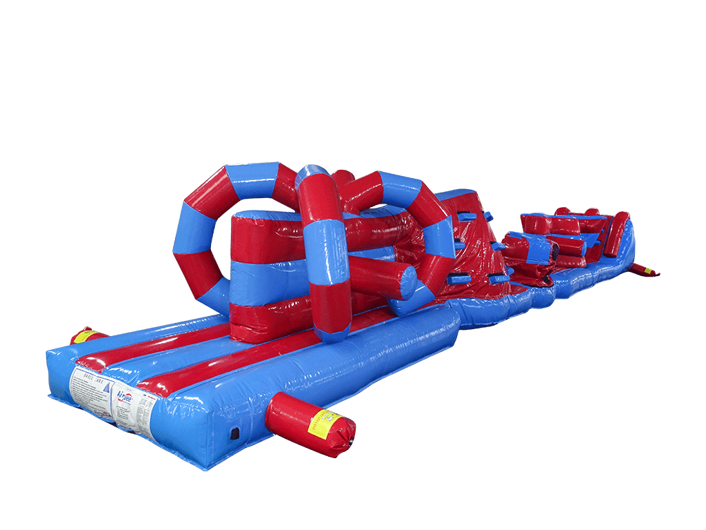 Inflable de piscina giratoria azul y rojo de 15 m