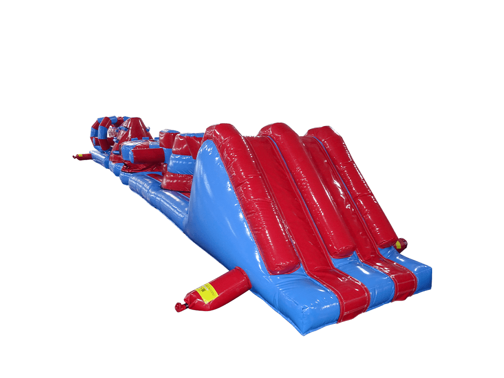 Inflable de piscina giratoria azul y rojo de 15 m