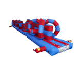 Inflable de piscina giratoria azul y rojo de 15 m