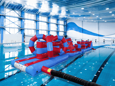 15m Blau-Rotes Whirligig Pool aufblasbar