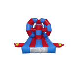 Inflable de piscina giratoria azul y rojo de 15 m