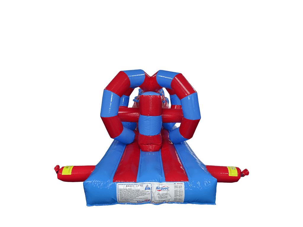Inflable de piscina giratoria azul y rojo de 15 m