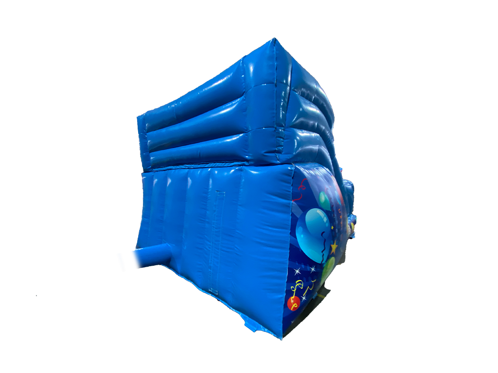 Scivolo festa blu da 1,5 m con piattaforma
