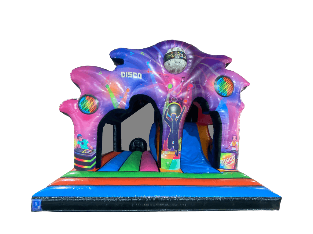 15x17ft Disco Kingdom Play and Slide - Disco Ready