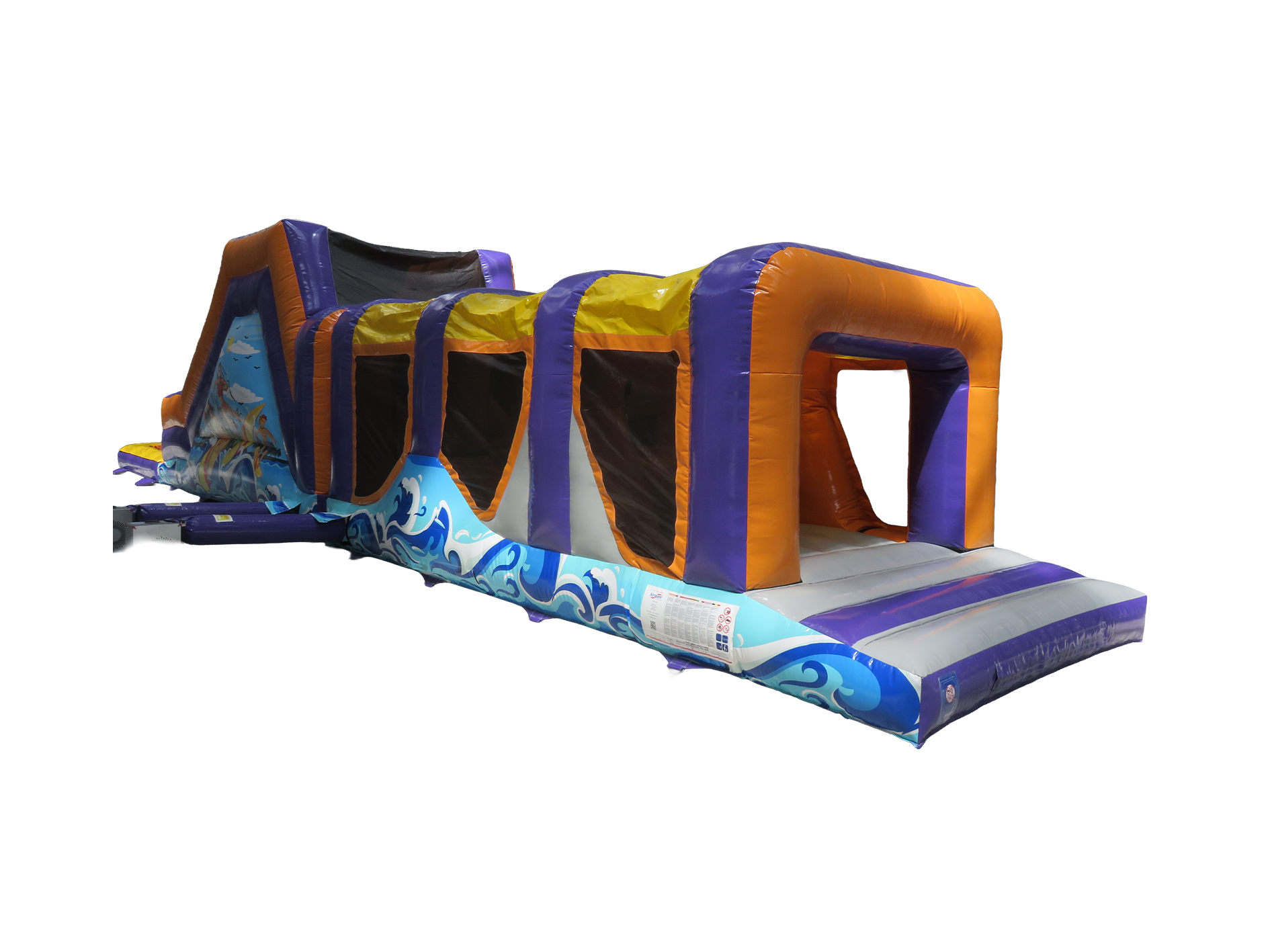 2 Part Energy Assault Course with Removable Pool Wave