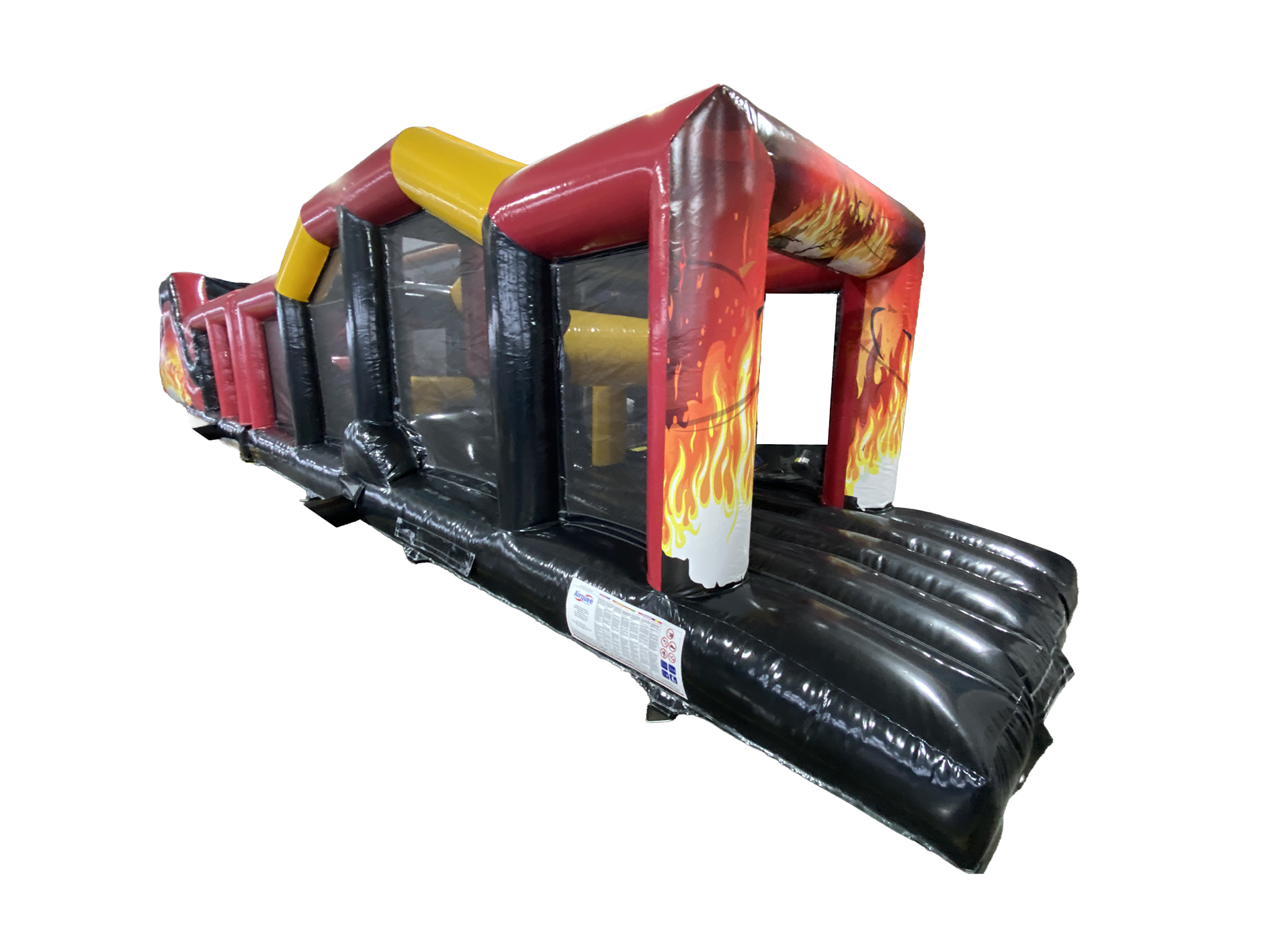 18m 2 Part Burning Flames Obstacle Course