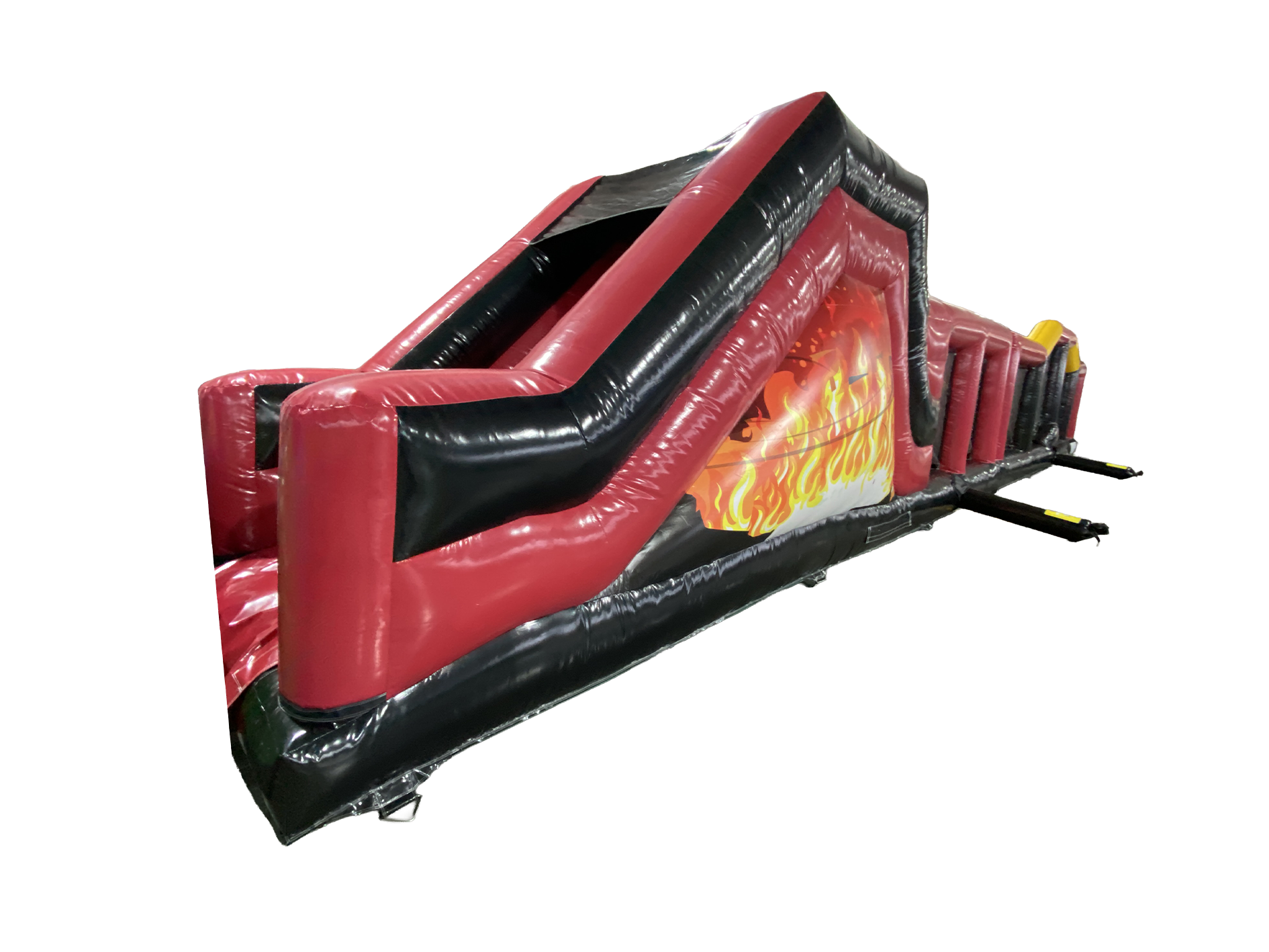 18m 2 Part Burning Flames Obstacle Course