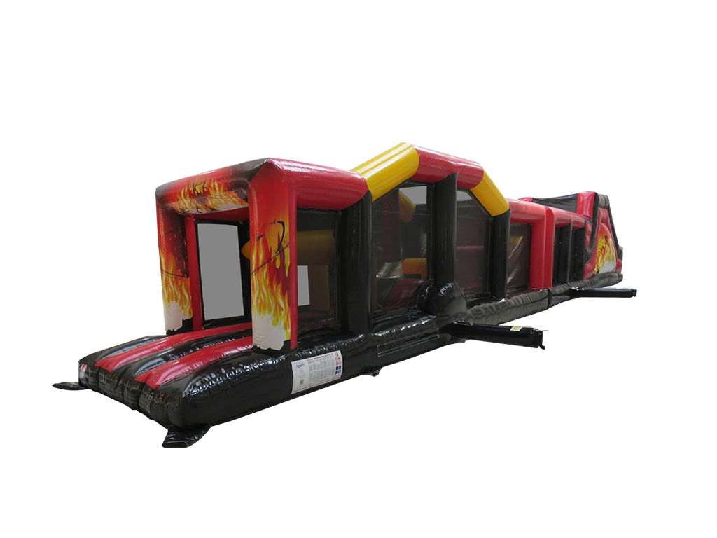 18m 2 Part Burning Flames Obstacle Course