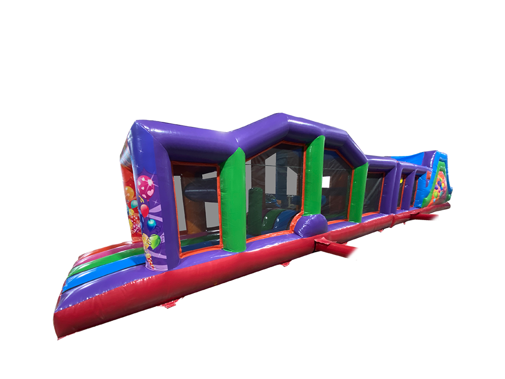 18m 2 Part Multicoloured Party Obstacle Course