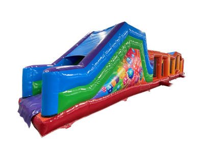 18m 2 Part Multicoloured Party Obstacle Course