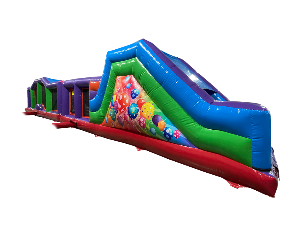 18m 2 Part Multicoloured Party Obstacle Course