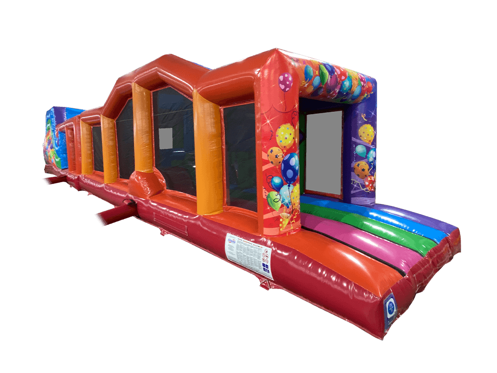 18m 2 Part Multicoloured Party Obstacle Course