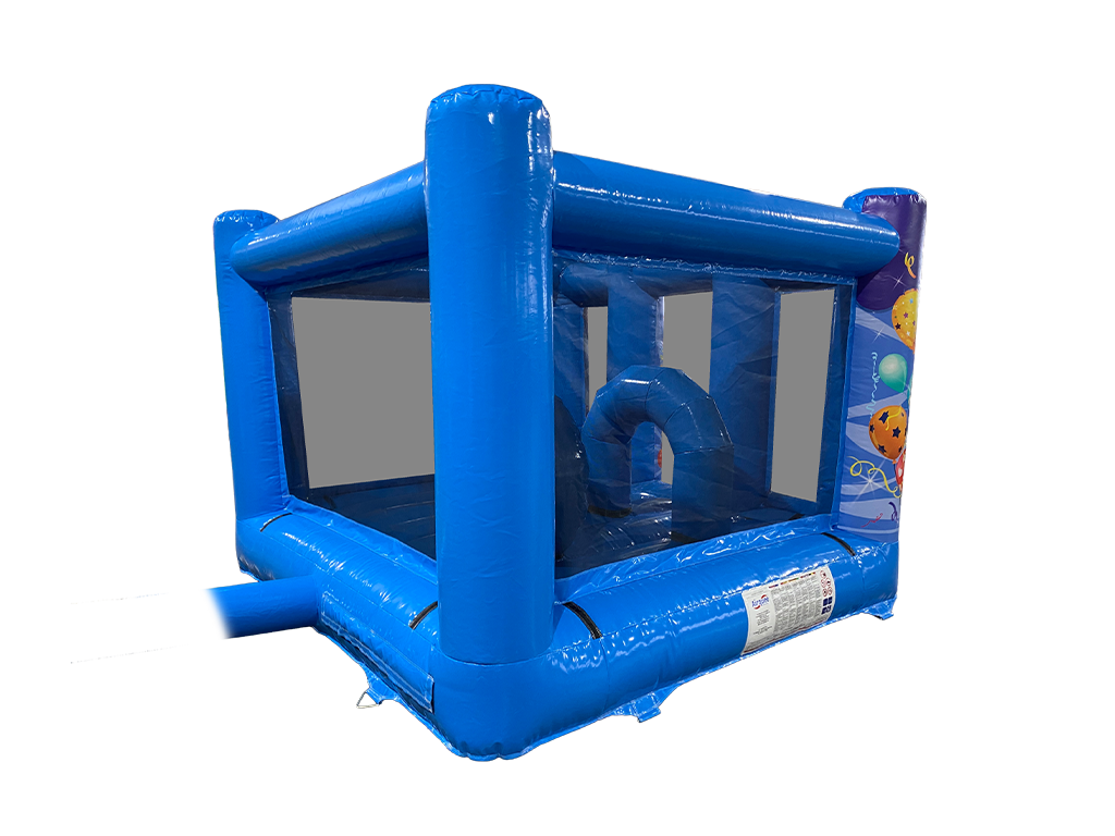 4m x 3m Blauer Party Midi Hüpfburg
