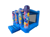 4m x 3m Blauer Party Midi Hüpfburg