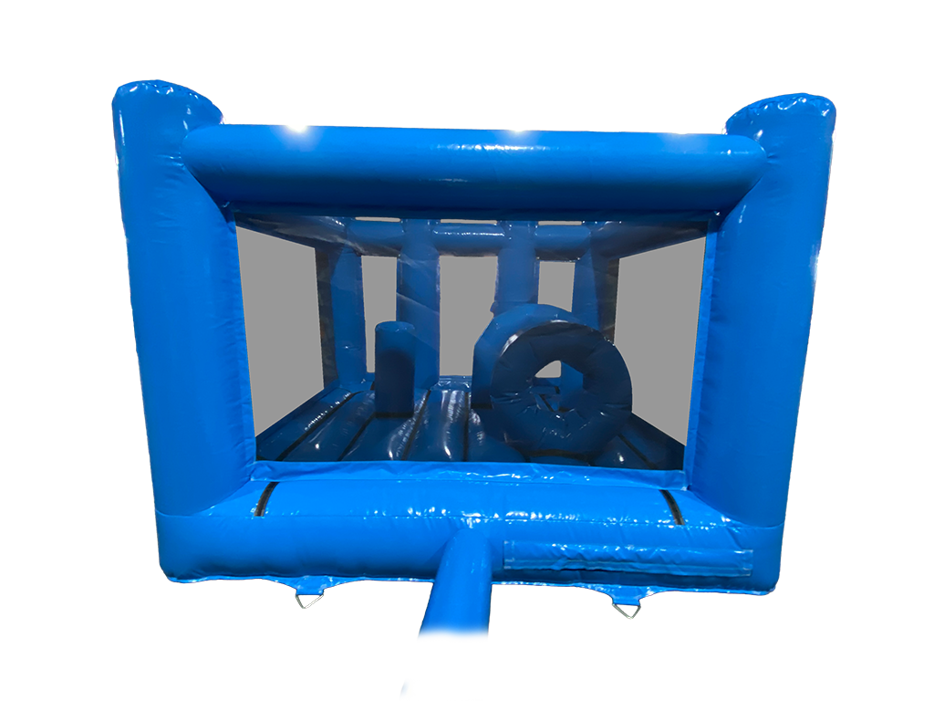 4m x 3m Blauer Party Midi Hüpfburg