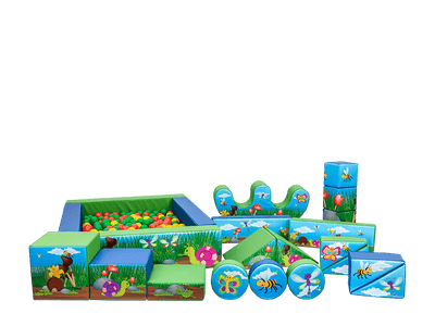 19pcs Bugs Den Soft Play Set