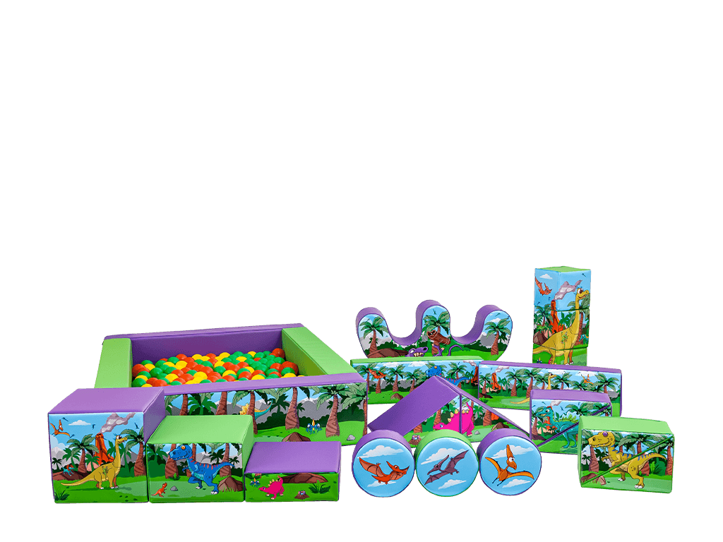 19pcs Dinosaur Soft Play Set