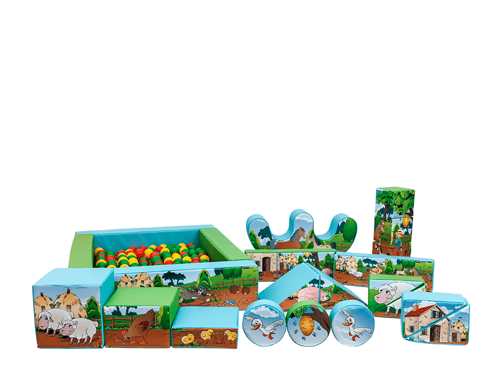 19pcs Farm Soft Play Set
