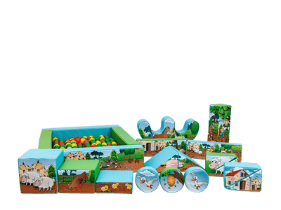 19pcs Farm Soft Play Set