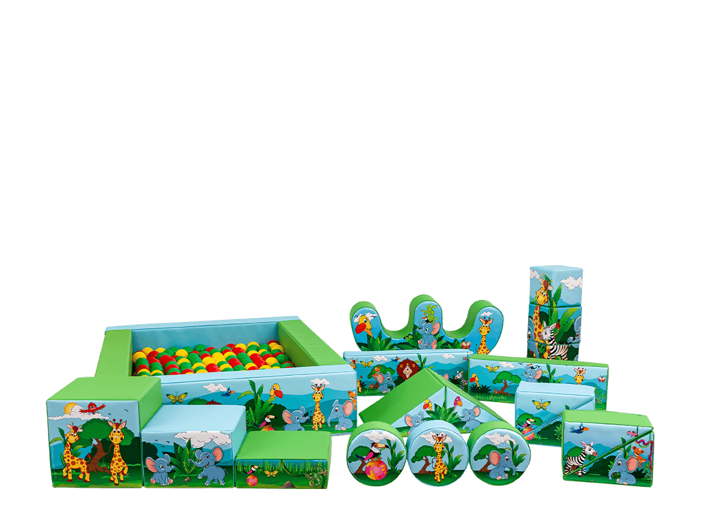19-delig Baby Jungle Zacht Speel Set