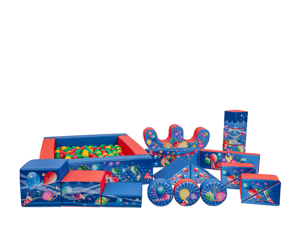 Set Soft Play Festa Blu e Rossa da 19 pezzi