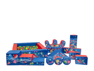 19pcs Blue & Red Party Soft Play Set