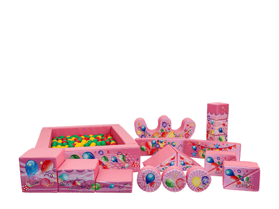 19pcs Pink Party Soft Play Set