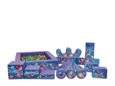 19pcs Purple Party Soft Play Set
