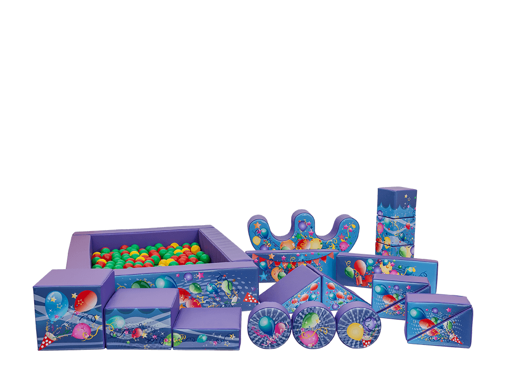 Conjunto Soft Play Festa Roxa de 19 peças