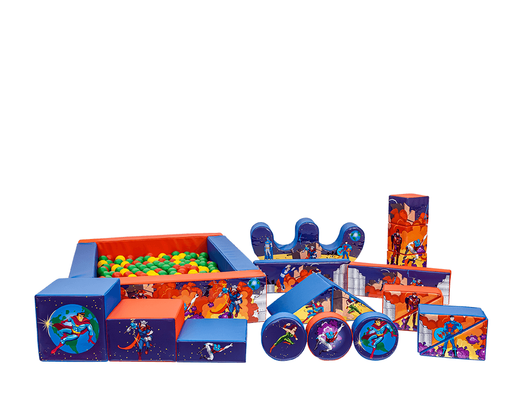 Set Super Erou Soft Play 19 piese