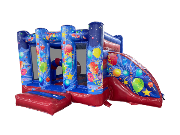 Red & Blue Party Side Slide Midi Bouncer