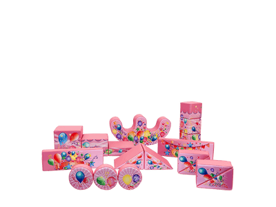 18pcs Pink Party Soft Play Set