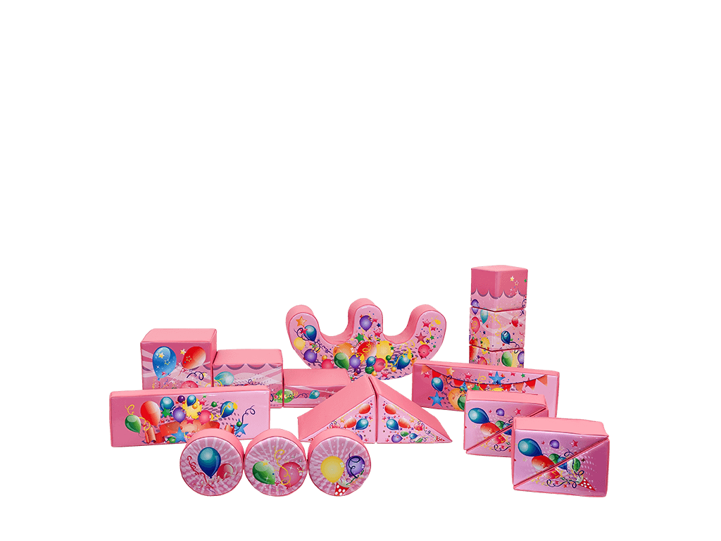 19pcs Pink Party Soft Play Set