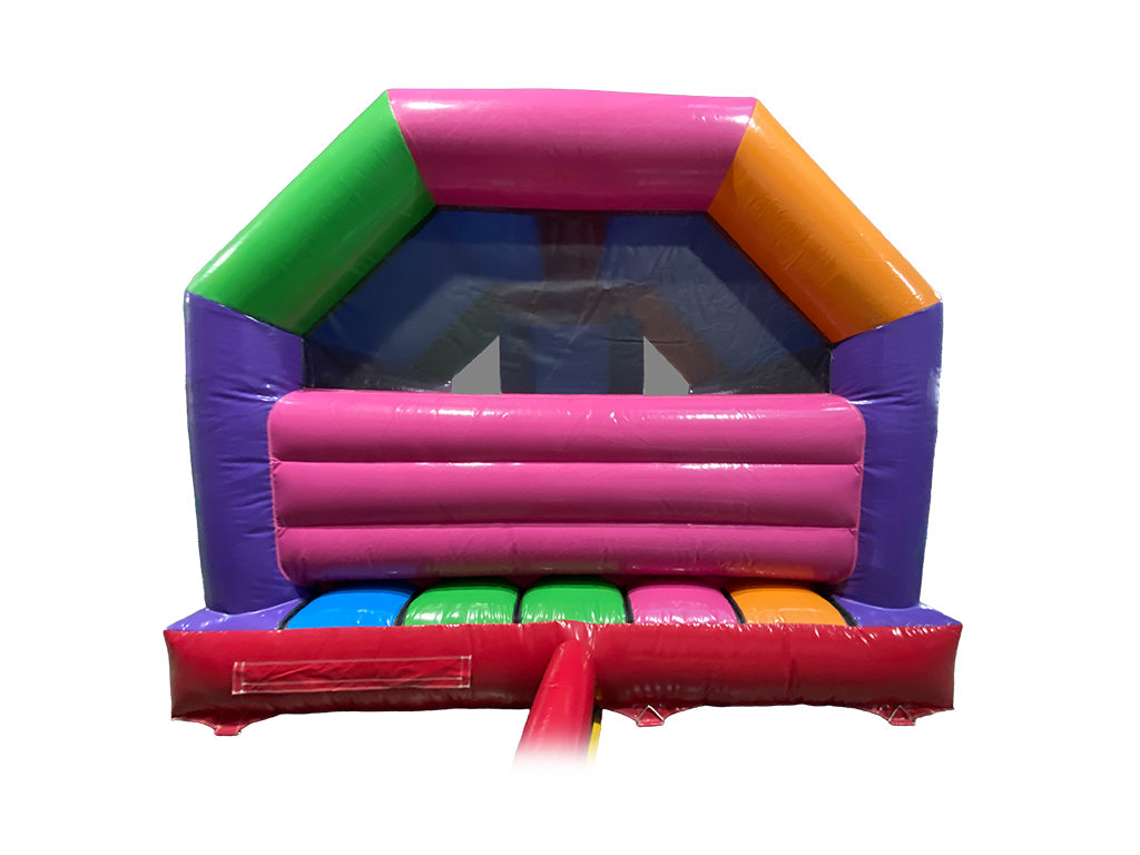 Bouncer com Escorrega Frontal Multicolorido para Festa 5,5x4m