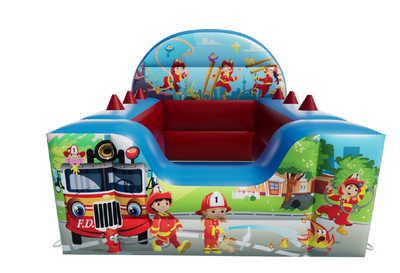 Fire Engine  High Back Inflatable Ball Pool