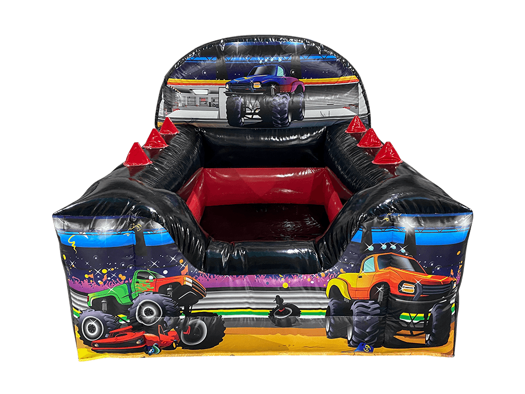 Monster Truck High Back Inflatable Ball Pool
