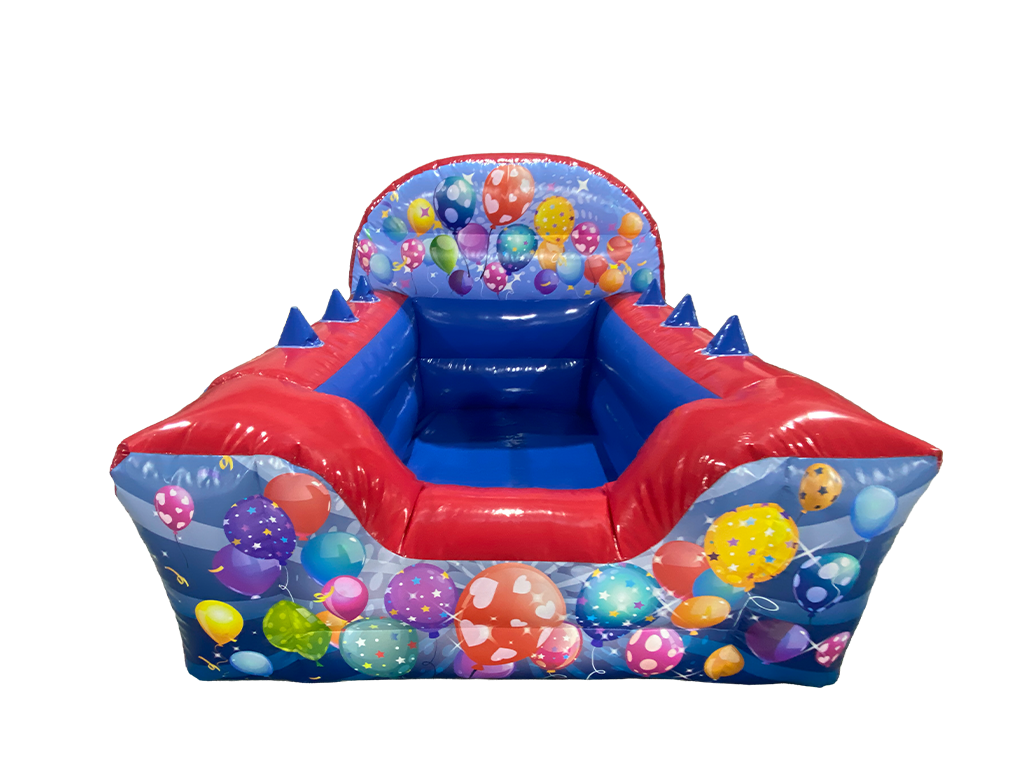 Blue & Red Party High Back Inflatable Ball Pool