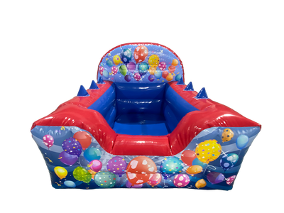 Blue & Red Party High Back Inflatable Ball Pool