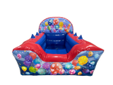 Blue & Red Party High Back Inflatable Ball Pool